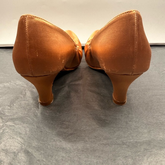 GUC Very Fine S9107 Tan Satin Smooth Dance Shoes - Picture 11 of 14